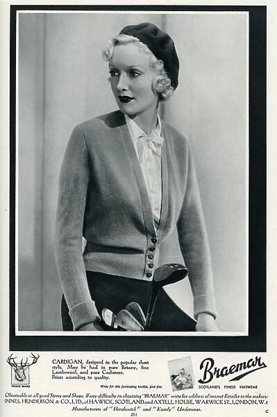 Advert for Braemar Scotlands finest knitwear 1935