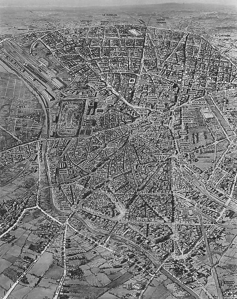 Aerial View of Madrid, 1936