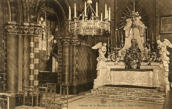Altar, Basilica of the Holy Blood, Bruges, Belgium
