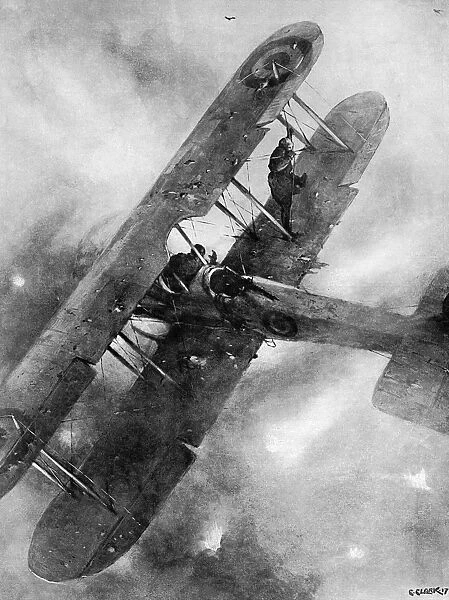 A Balancing Feat over the German lines, WW1 aviation