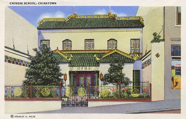 Chinese school, Chinatown, San Francisco, California, USA