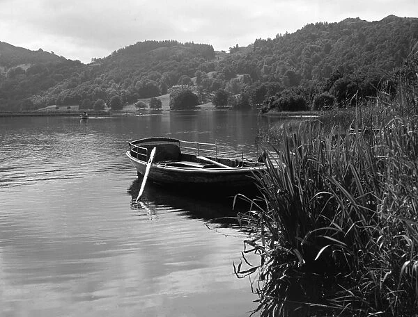 Cumbria, Lake District, Grasmere Lake - rowing boat