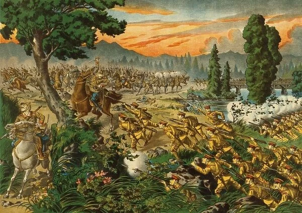 The first battle near Manturia i. e. Manchuria. The Japanese