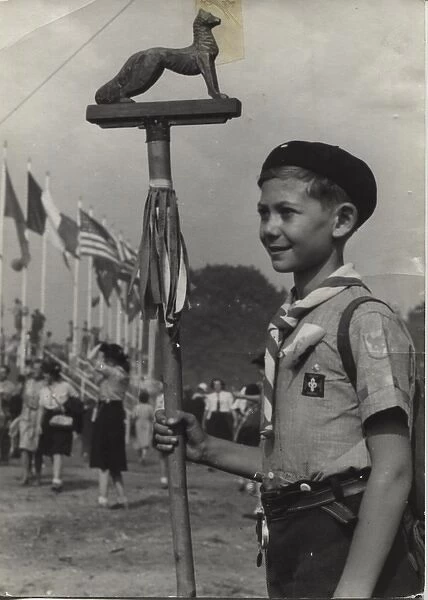 French boy scout at a parade