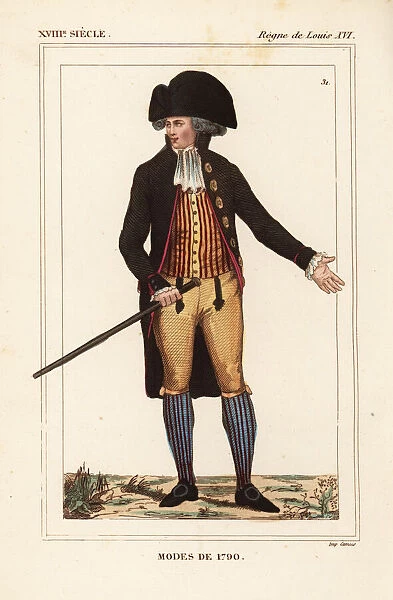 French mens fashions of 1790
