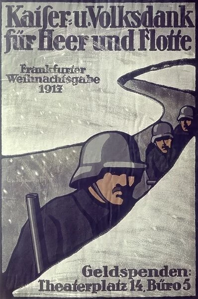 German fundraising poster, WW1