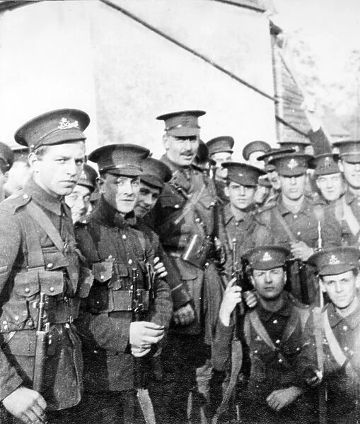 Group of British soldiers, WW1