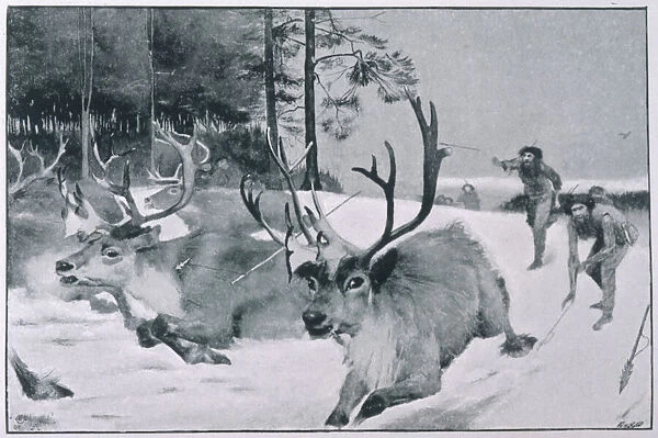 Prehistoric reindeer hunt