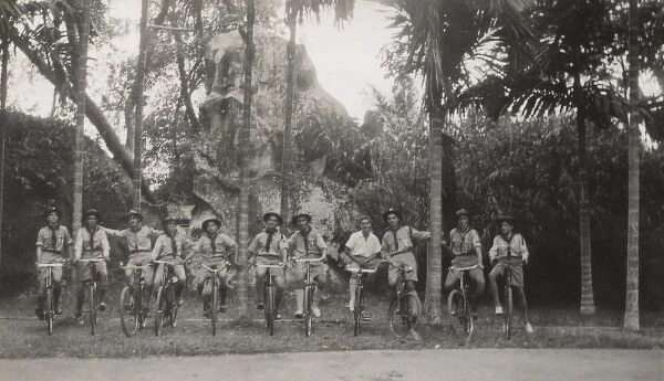 Seychelles Scouts on Bicycles