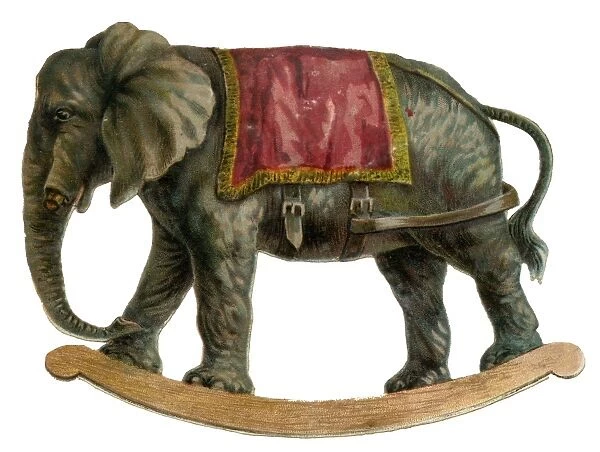 Victorian Scrap - Rocking Elephant