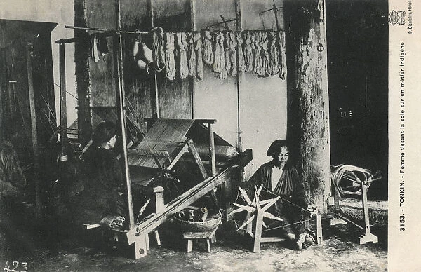 Vietnamese Silk Weaver - Loom