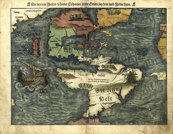 Map of the Americas, 1550