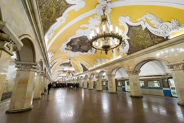Komsomolaskaya Metro Station, Moscow, Russia, Europe