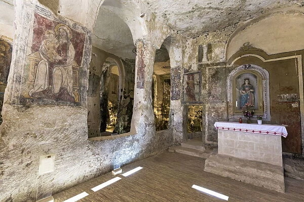 Ruprestrian Churc of Santa Maria alle Malve, Matera district, Basilicata, Italy