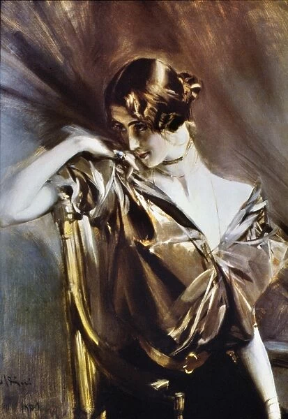 CLEO DE MERODE (1845-1931). French dancer. Oil on canvas, 1901, By Giovanni Boldini