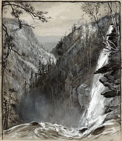 FENN: CATSKILLS, c1883. Haines Falls in the Catskill Mountains, New York