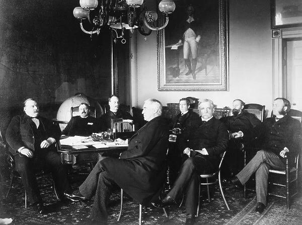 Grover Cleveland, the 22nd and 24th President of the United States and his Cabinet. Photographed in 1889