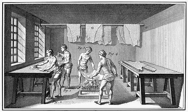 LEATHER MANUFACTURE. Hungarian tanning or curing hides with tallow. Copper engraving, French, 18th century