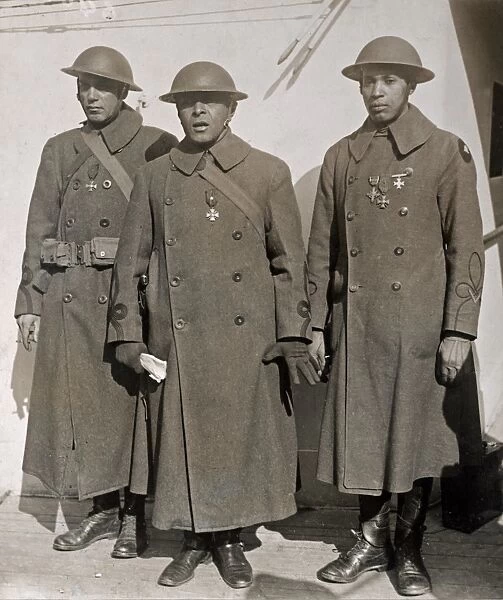 WWI: HOMECOMING, 1919. Major J. R. White, Lieutenant Colonel Otis B. Duncan, and Lieutenant W