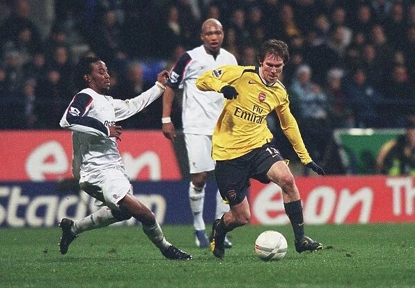 Alex Hleb and Ricardo Gardner Clash in FA Cup: Arsenal's 3-1 Victory over Bolton Wanderers