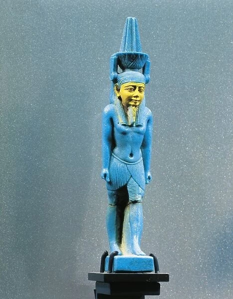 Ancient Egyptian faience amulet figurine of Nefertem