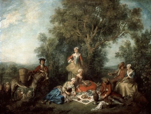 Autumn, 1738. Oil on canvas. Nicolas Lancret (1690-1743) French painter. Men