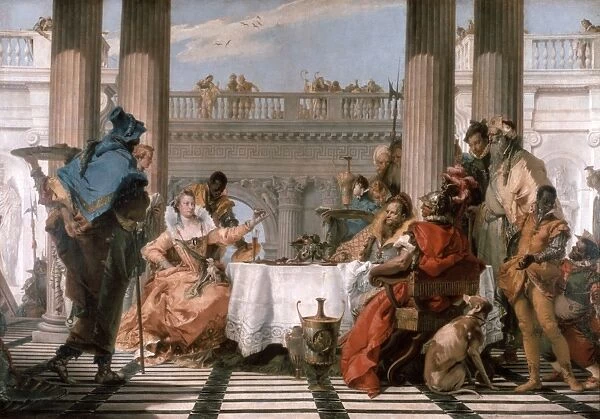 Cleopatras Baquet for Antony 1743-1744. Oil on canvas. Giovanni Battista