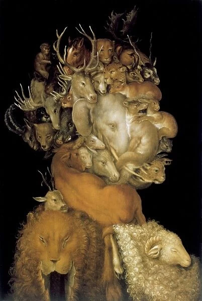 The Earth Oil on wood. Giuseppe Arcimboldo (c1530-1593) Italian painter. Bizarre
