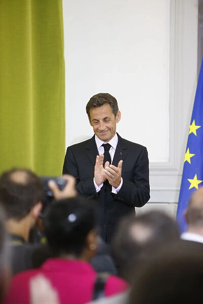 French president Nicolas Sarkozy in a protestant institution