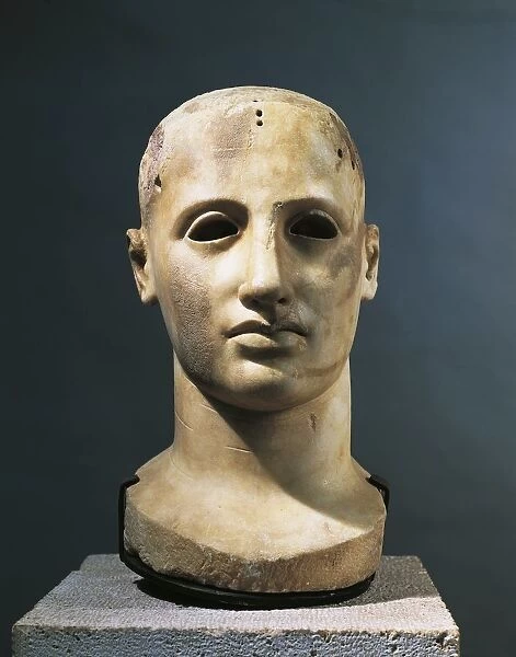 Italy, Calabria, Punta Alice, Bust of Apollo (also known as Apollo Aleo), marble