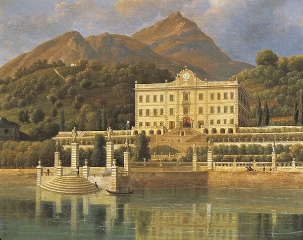 Italy, Tremezzo, on Lake Como, Villa Carlotta in 1819 by Jan Joseph Xavier Bidaud