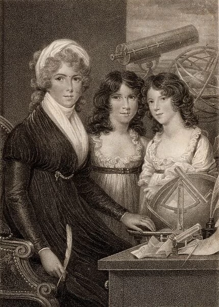 Mrs Bryan and Children Stipple engraving after the painting by Samuel Shelley