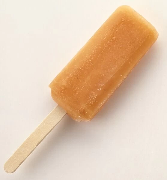 Orange ice lolly, view from above