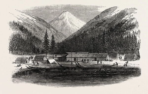 Sketches from British Columbia: Indian Village, Douglas Lake, 1864