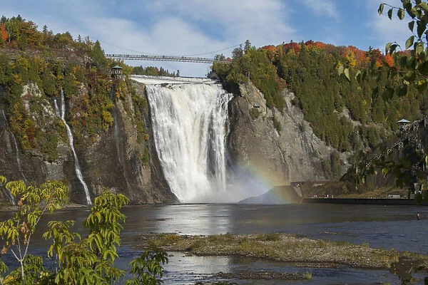 Montmorency Falls at Parc de la Chute-Montmorency in Autumn, Quebec City, Quebec, Canada