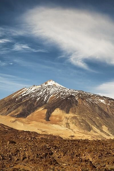 Snowcapped Teide volcano