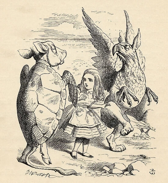 Alice with the Gryphon and the Mock Turtle, from Alices Adventures in Wonderland