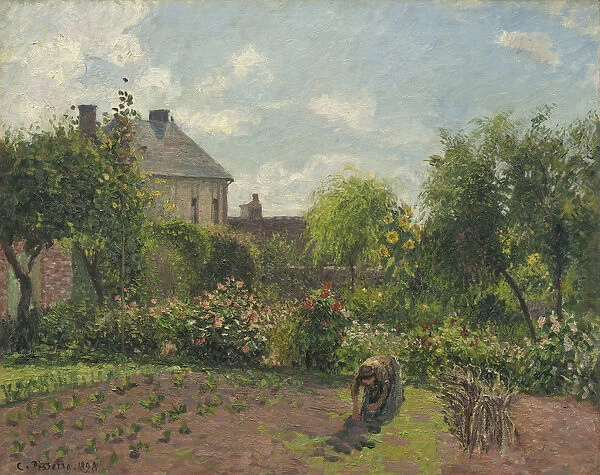The Artists Garden at Eragny, 1898 (oil on canvas)