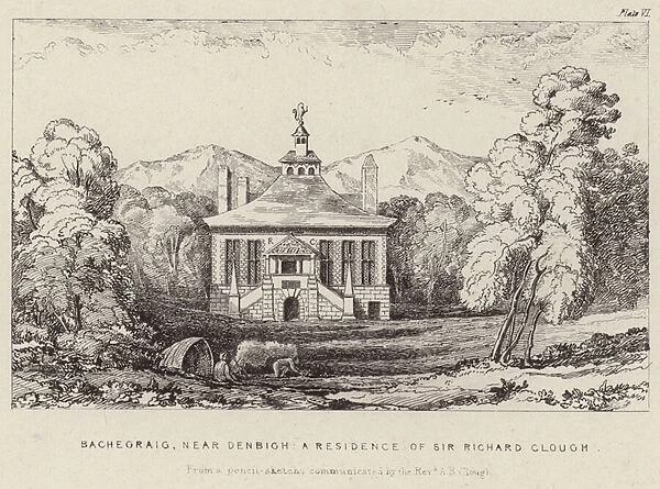 Bachegraig, the residence of Sir Richard Clough (engraving)