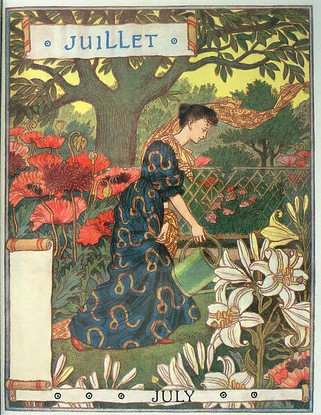 July. BAL9880 July by Grasset, Eugene (1841-1917); Private Collection; French