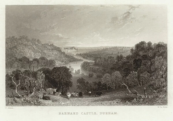 Barnard Castle, Durham (engraving)