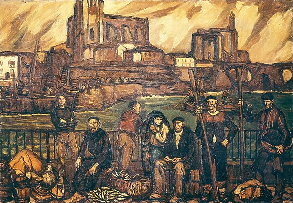Basques of fishermen (oil on canvas)