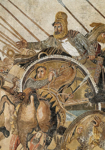 The Battle of Issos, detail. (mosaic)