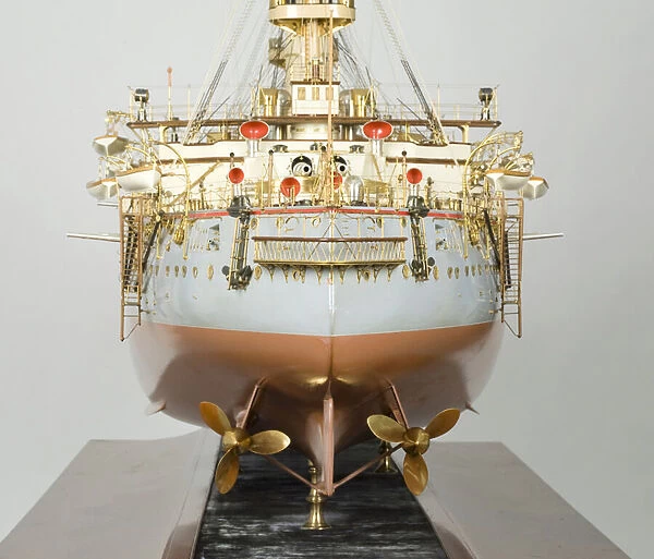 Builders model of Japanese battleship 'Hatsuse', c. 1890-99 (mixed media)