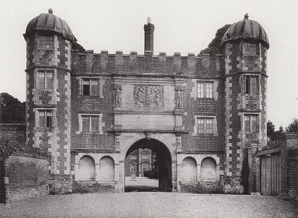 Burton Agnes Hall, The Gate House (b  /  w photo)