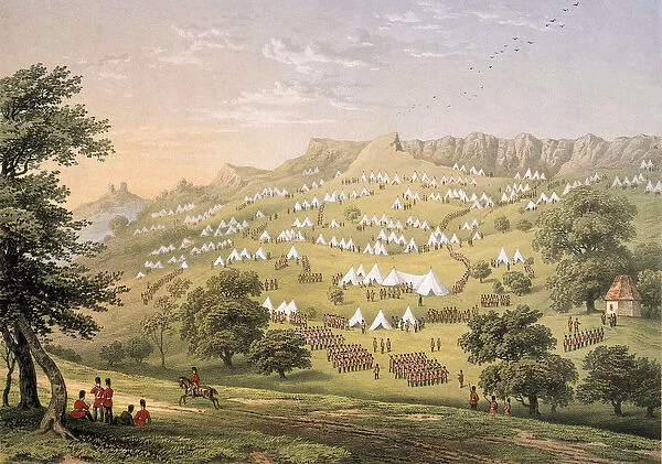 The Camp of the Foreign Legion near Hythe, Kent 1855 (lithograph, colour)