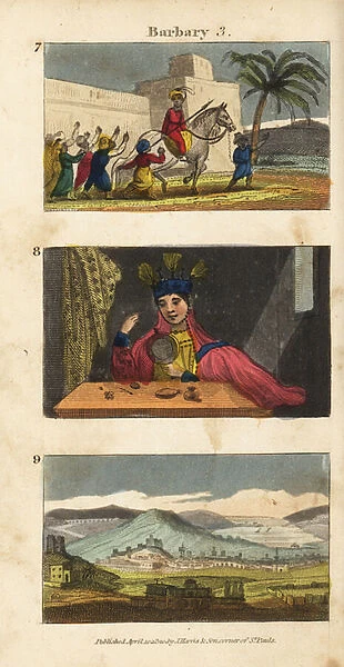 Celebrating the best scholar 7, woman applying lead powder to her eyes 8 and view of the city of Tunis 9