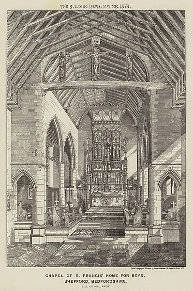 Chapel ofs Francis Home for Boys, Shefford, Bedfordshire (engraving)