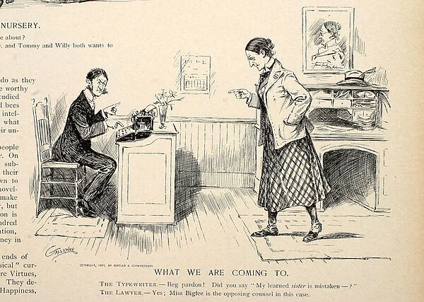 What We Are Coming To, from Puck, April 27th 1898 (litho)