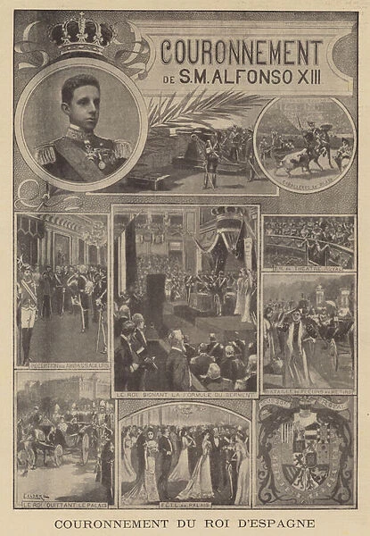 Coronation of King Alfonso XIII of Spain (litho)